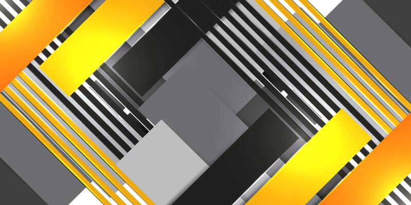 abstract geometric background with black and yellow lines