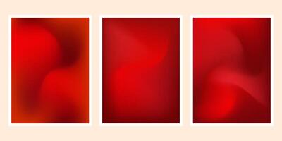 Gradient wave fluid posters background. Minimal red liquid blurred background for social media, brochure, flyer vector