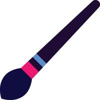 A brush with a pink handle and blue handle vector