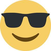 A smiling emoticion with sunglasses on vector