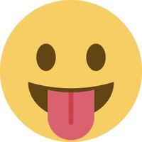 A smiling emoticion with its tongue out vector