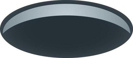 A black and white ball with a curved edge vector