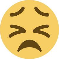 A sad face emoji with a frowning face vector