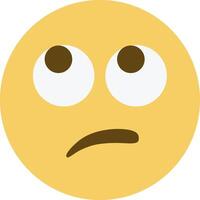 A sad face emoji with a sad expression vector