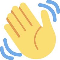 A yellow hand with a wave coming out of it vector