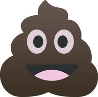 A cartoon poop face with a big smile vector