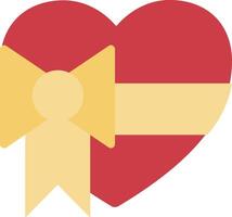 A heart with a bow and ribbon on it vector