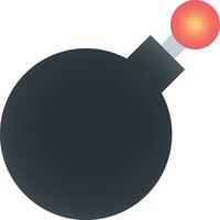 A bomb icon with a red light on top vector