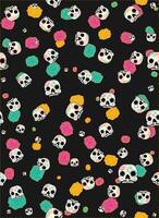 Day of the dead, Dia de los muertos background and seamless pattern vector