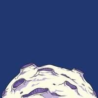 background illustration of the moon's surface partially visible vector