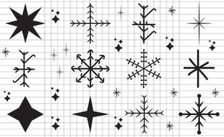 Christmas Snow Star icon Hand Drawing Use Your Graphics Related Work vector
