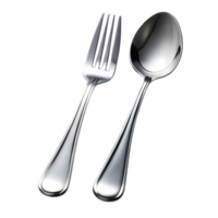 Spoon and fork isolate on transparency background png
