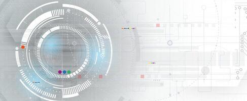 A futuristic technology background with a circular design vector