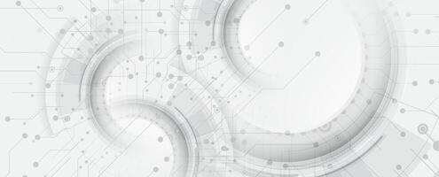 Abstract technology background with circles and lines vector