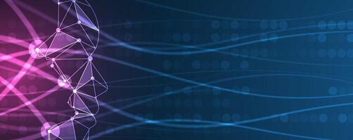 Abstract background with lines and dots vector