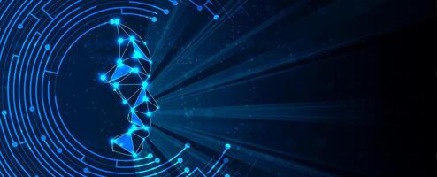 Abstract technology background with connected lines and dots vector