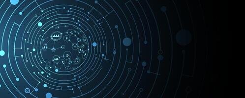 A futuristic background with many dots and lines vector