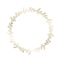 Hand drawn botanical wreath frame png