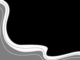 Dynamic waves abstract fluidity black background vector
