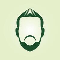 Masculine beard trendy artwork cute abstract illustration colorful useful design vector