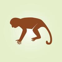 Monkey trendy artwork lovely abstract illustration colorful useful design vector