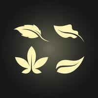 Leaf trendy artwork awesome abstract illustration colorful useful design vector