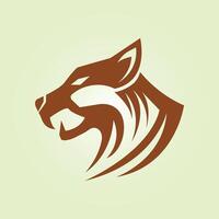 Tiger head trendy artwork lovely abstract illustration colorful useful design vector