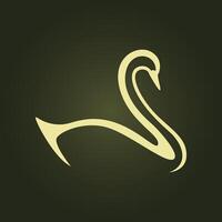 Swan trendy artwork surprising abstract illustration colorful useful design vector