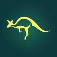 Kangaroo trendy artwork impressive abstract illustration colorful useful design vector