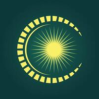 Sun trendy artwork impressive abstract illustration colorful useful design vector