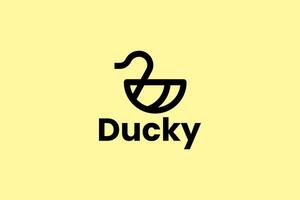 Duck logo Design Template Graphic Branding Element. vector