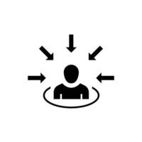 Consumer Centric and Client Focus Icon. Customer First Approach Symbol. vector