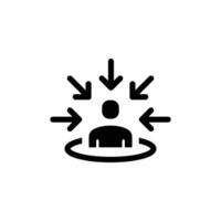Focus on client icon, customer centricity concept vector