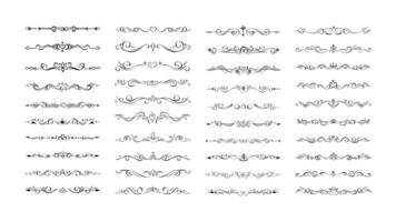 Elegant text delimiters, border vignettes vector