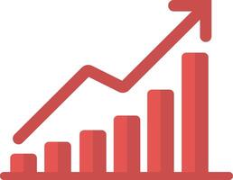 Growth graph Chart sign and symbol . Business growing diagram chart icon vector