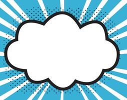 Abstract comic pop art style blank, layout template isolated dots background. vector