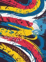 Abstract geometric yellow colorful paint grunge brush texture With halftone pattern for print, fabric, wallpapers, and clothes. vector