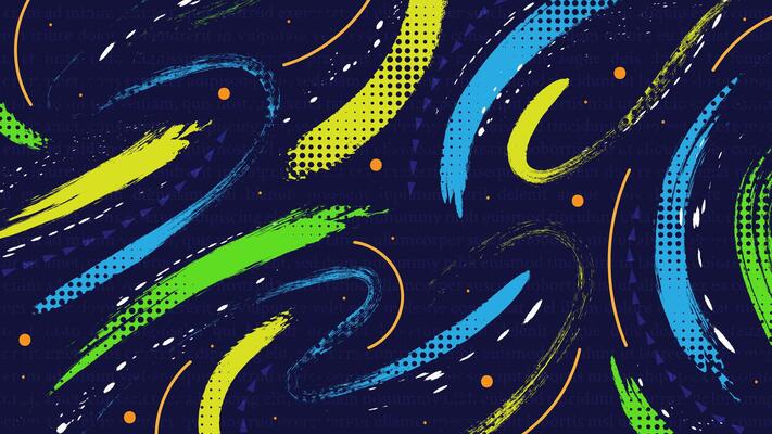 Vibrant Abstract Dynamic Brush Background with Halftone Effect. Sport Poster or Banner Design