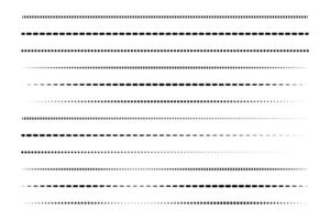 Sketch different dotted lines illustration. Dotted stroke line. vector