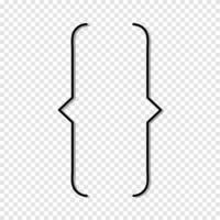 Simple bracket icon. Symbol of bracket icons for infographics, websites, web design. vector