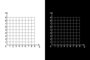 Geometry cartesian coordinate system illustration. vector