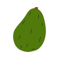 A single ripe avocado with distinct texture and shape on a clean white background vector
