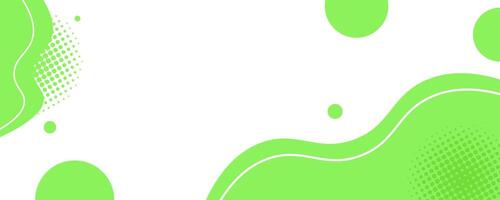 Green fluid abstract background with halftone element vector