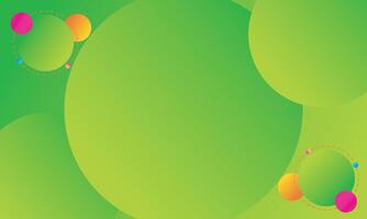 Abstract green background with circles composition vector