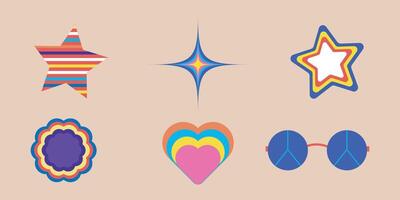 Brutalist shapes. Cool geometric form vector