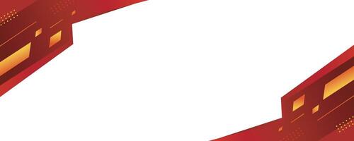 Red geometric frame isolated on white background vector
