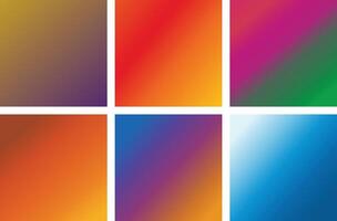 Set of trendy colorful gradient illustrations background vector