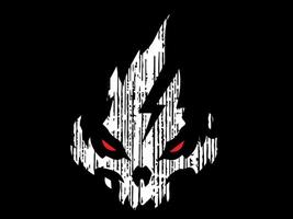 Ghost Face Black Design vector