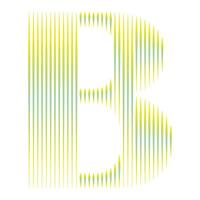 Colorful B text and word vector