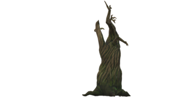 Back Side of a Monster Scary Tree isolated on a Transparent Background png